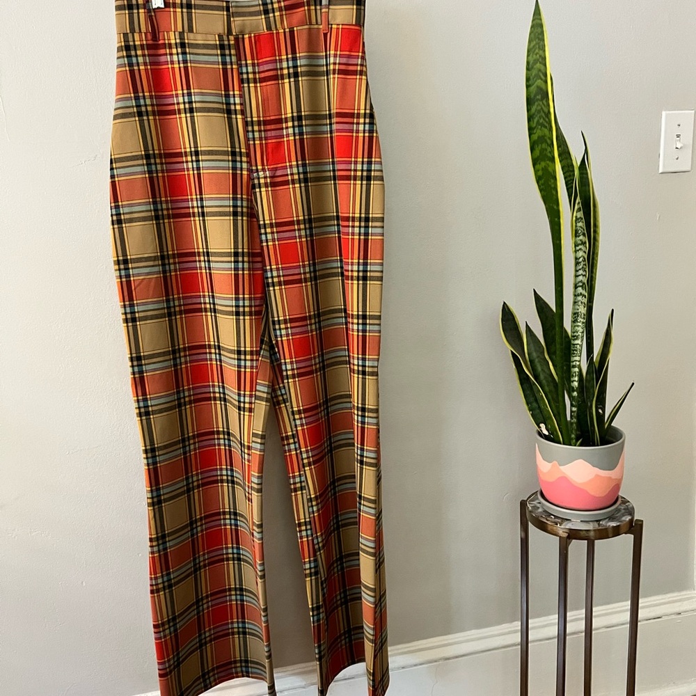 Free People plaid trousers. Never worn. NWT. Size 10